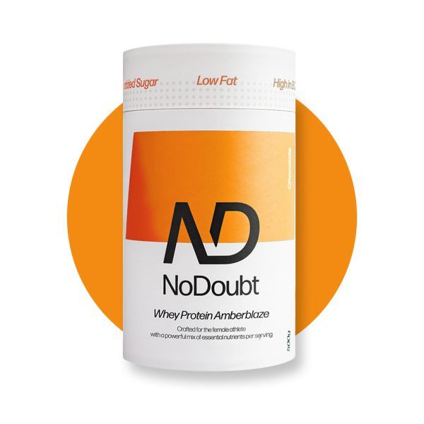 NoDoubt Whey Protein Amberblaze für Leistung im Sport und Muskelaufbau