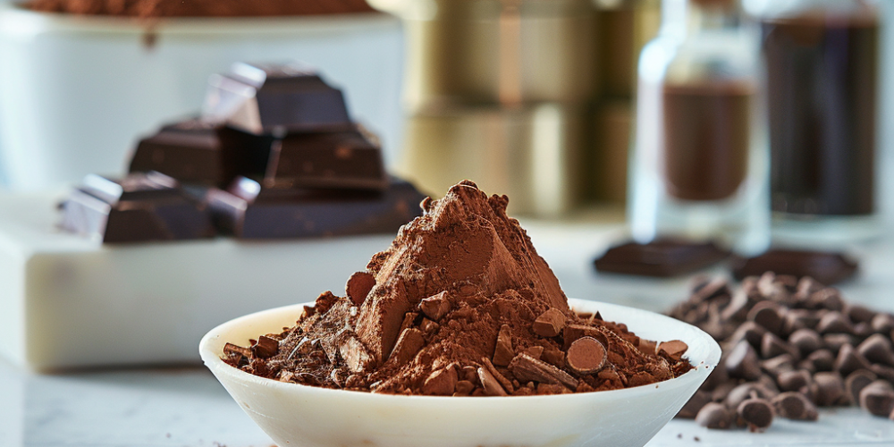 Schokoladen-Whey-Proteinpulver als Nahrungsergänzung für den Proteinbedarf